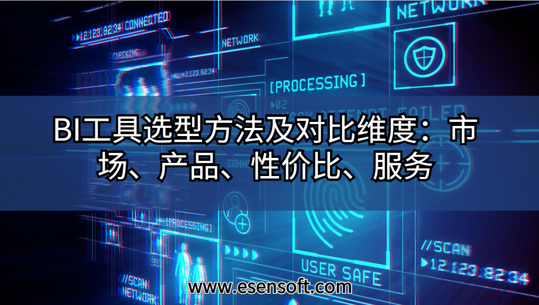 BI工具选型方法及对比维度：市场、产品、性价比、服务